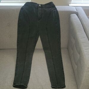 Reveal Jeans Jeans Womens Size Small Black Skinny Jeans Curvy Accent Panels